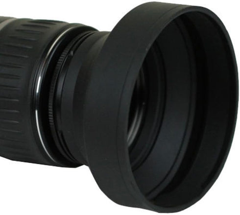 55mm Soft Rubber Lens Hood for Sony Alpha a7, Alpha a7 II, Alpha a7 III Camera with 28-70mm Lens, a6600 Camera with 18-135mm Lens