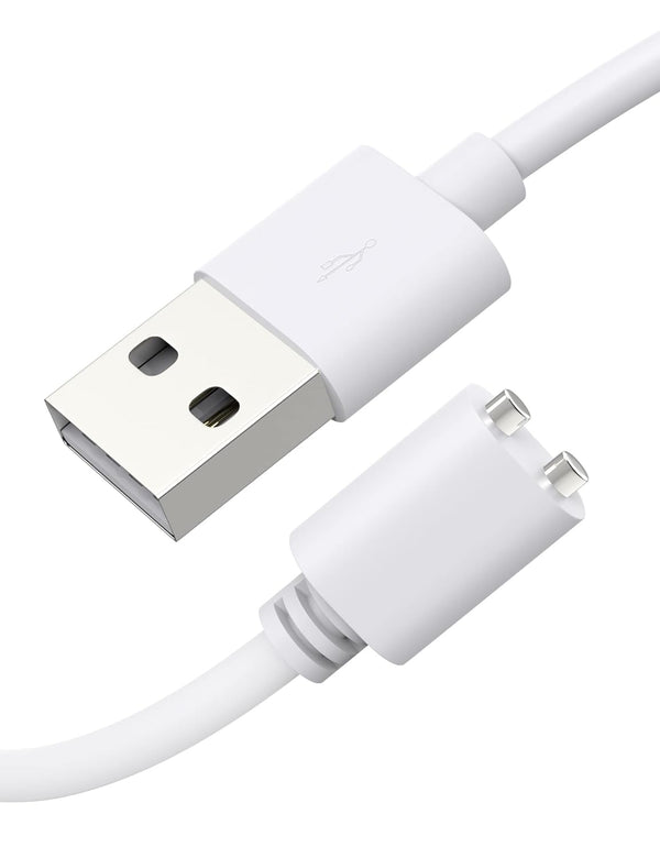 Bicmice 2.6Ft Magnetic USB DC Charger Cable Replacement Cord - White (5mm/0.2in)