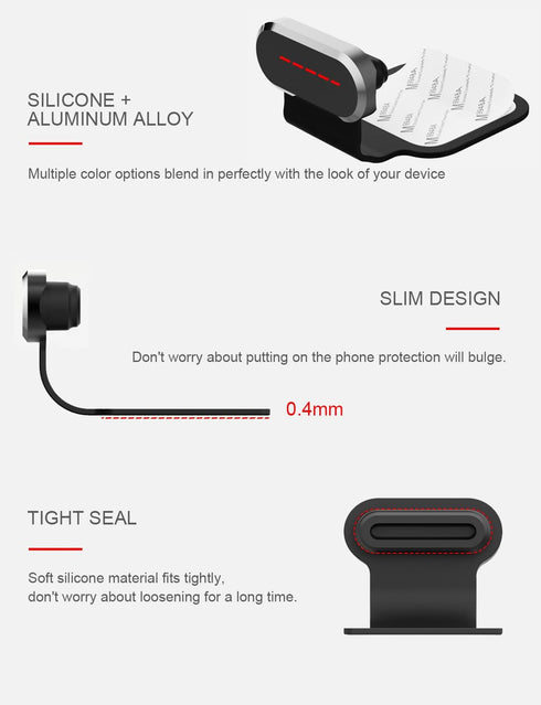 USB C Dust Plug for Phones with USB Type C Charging Port, Anti Dust Cover Cap Kit with Speaker Mesh and Mounting