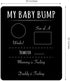 Pregnancy Timeline Sign/My Baby Bump Infant Chalkboard Style Milestone Photo Prop Board, 10" x 12" Baby Shower Present