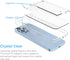 ?Upgrade? iPhone 13 Pro Max Clear Wallet Case - Anti-Yellowing Slim Fit Thin TPU Bumper + PC Back Case with 2 Cards