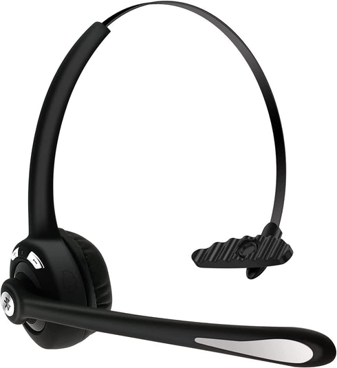 Trucker Bluetooth Headset with Microphone, Wireless Cell Phone Headphone, On Ear Design for Home Office