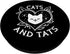 Funny Cats and Tats Product - Tattoo Art Design PopSockets Swappable PopGrip