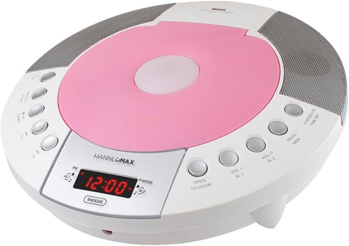 HANNLOMAX HX-330CD CD Player, FM Radio, Bluetooth, Alarm Clock, Red LED Display, USB Port for Charging and MP3