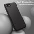 JETech Silicone Case for iPhone SE 3/2 (2022/2020), iPhone 8/7, 4.7-Inch, Black