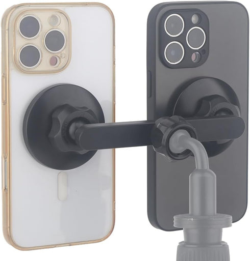 Rigdance 17mm 2-in-1 2 Dual Strong Magnetic Phone Mount Holders for Car Vent/Vlog Stands | Adjustable Mount for MagSafe