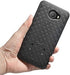 Nakedcellphone Case for Jitterbug Smart2, Black Tread Slim Ribbed Rubberized Hard Shell Cover with Kickstand