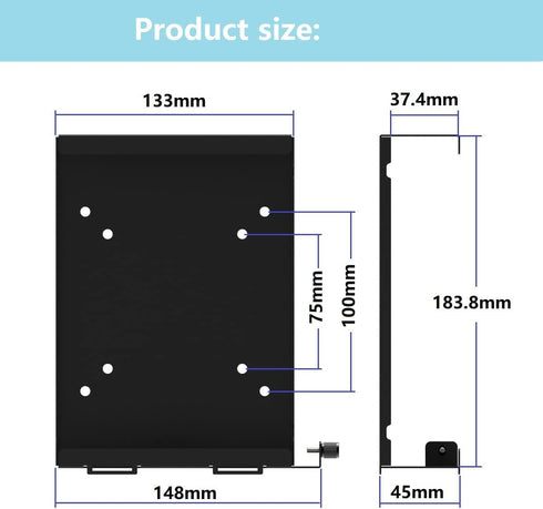 JINGCHENGMEI Wall Mount for Dell OptiPlex Micro Form Factor Case, VESA and Under Desk Compatible