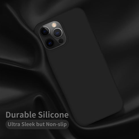 Cordking Silicone Ultra Slim Shockproof Protective Phone Case for iPhone 13 Pro with [Soft Anti-Scratch Microfiber