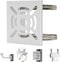 Universal Wall Mounting Bracket with 2 Loops, Vertical Pole Mount Adapter for CCTV Security Camera Indoor Outdoor