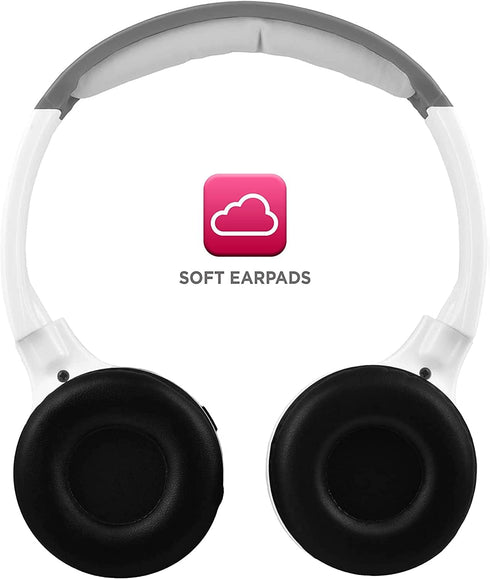 XO Vision IR630P Wireless Foldable Headphones - Pink, Bluetooth-Enabled, Lightweight, Portable for iPhone, Car, Kids