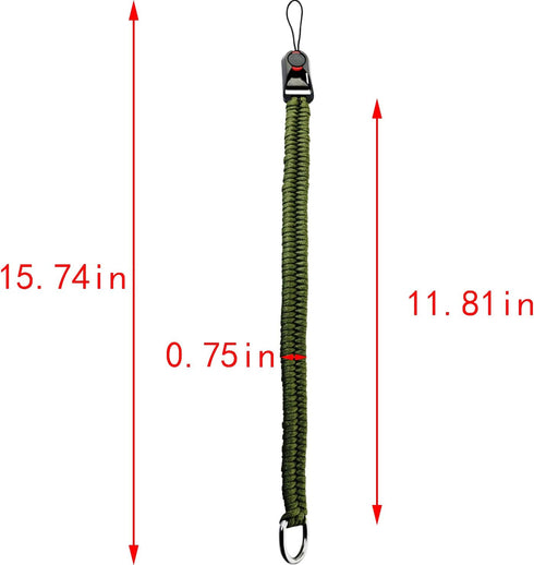 ZCZQC 11.81In 42G DSLR Camera Quick Release Wrist Strap Adjustable Braided Lanyard Length Weight Wrist Strap With Safer