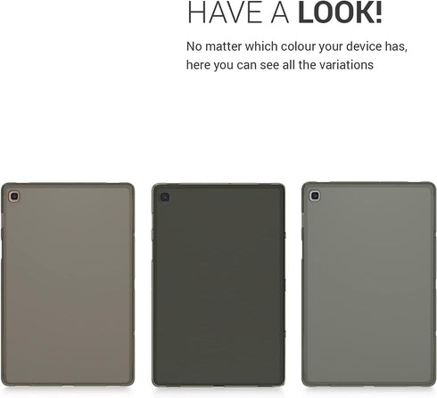 kwmobile Soft TPU Back Protector Case Compatible with Samsung Galaxy Tab S5e - Black/Transparent