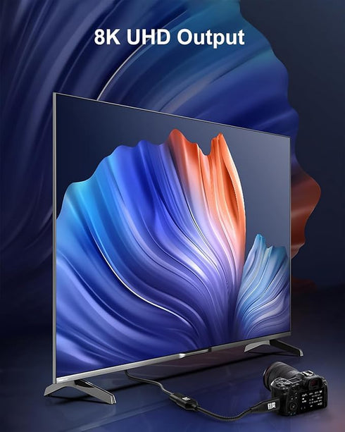 8K 1.5Ft, 8K@60Hz, 4K@120Hz 3D 48Gbps Micro HDMI to HDMI Adapter Micro HDMI Male to HDMI Female Cable with HDR High