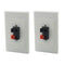 Speaker Wall Plates with Terminal Block Connector for Stereo Home Theater (2 Pack, 2 Terminal)