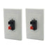 Speaker Wall Plates with Terminal Block Connector for Stereo Home Theater (2 Pack, 2 Terminal)
