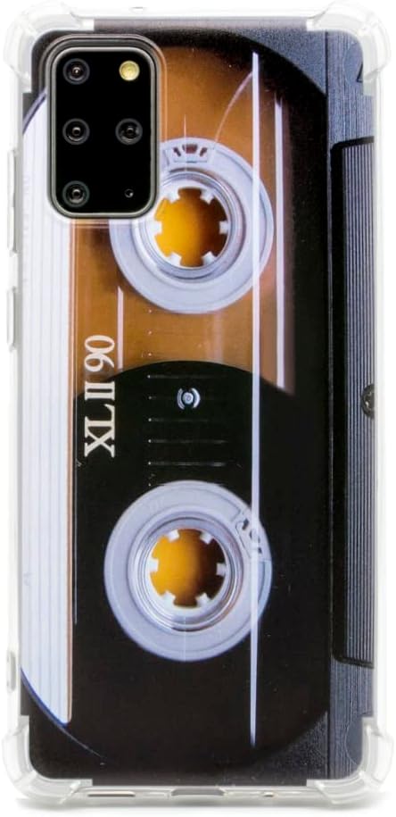 FAteam Case for Galaxy S20 Plus, Retro Music Cassette Tape Design, Reinforced Corners, TPU Soft Bumper