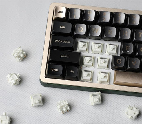 Gateron Smoothie Keyboard Switches, Creamy 5-Pin Switches, Factory Pre-lubed, 40gf White Switches for MX Mechanical