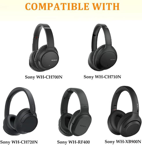 WH-CH710N/WH-CH700N Replacement Ear Pads, Cooling Gel Earpads Upgrade Cushions for Sony Wireless Headphones, Black