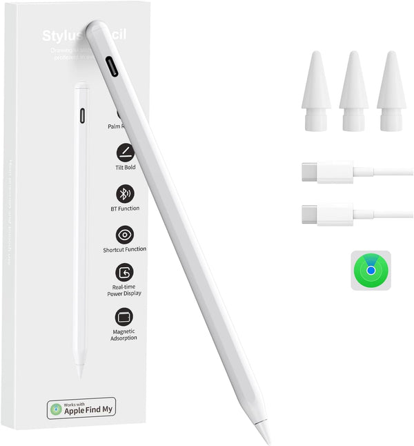 OTOUCH Findmy iPad Pencil Compatible with Apple iPad 2018-2025,Tilt Sensitivity,Palm Rejection, Fast Charge