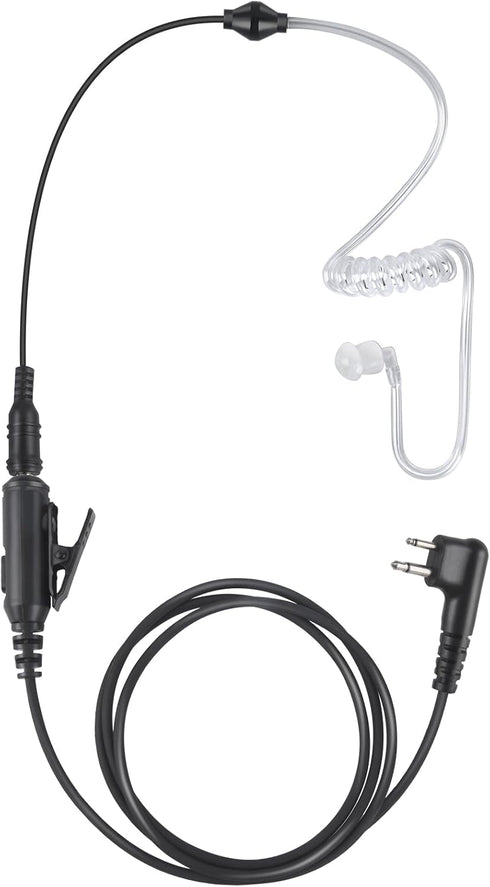 2 Pin Ptt Mic Earpiece Two Way Radio Headset for Motorola Walkie Talkie(Black,Wired)