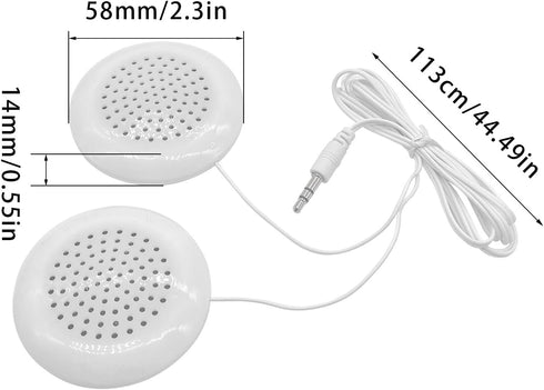 Flylin Pillow Speaker, 3.5mm DIY Portable Mini Stereo Speakers with 2 HiFi Speakers for MP3 Phone Portable CD