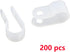 Antrader R-Type Cable Clamp - 1/4 Inch White Nylon Cable Organizer Clips, Pack of 200