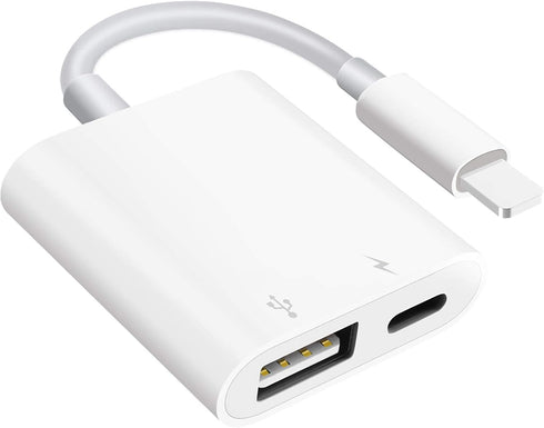 SUNTRSI USB Camera Adapter with Charging Port, Portable USB Female OTG Adapter for iPhone, iPad, Plug and Play