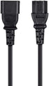 Monoprice 3-Prong Extension Cord - 10 Feet - Black | IEC 60320 C14 to C13, 18AWG, 10A, 125V