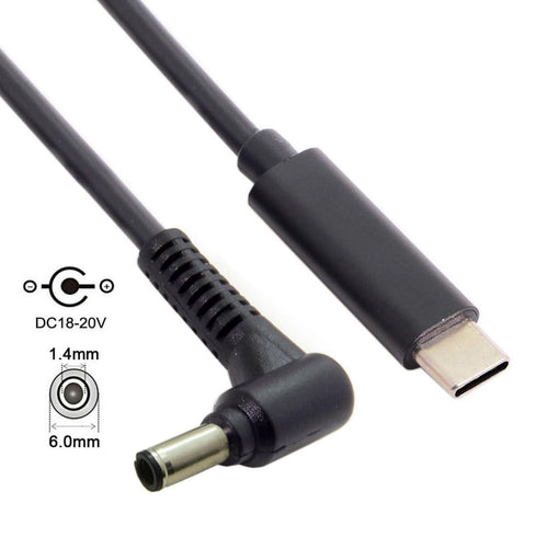 chenyang USB C to DC 6.0x1.4mm Power PD 65W Charge Cable for Laptop