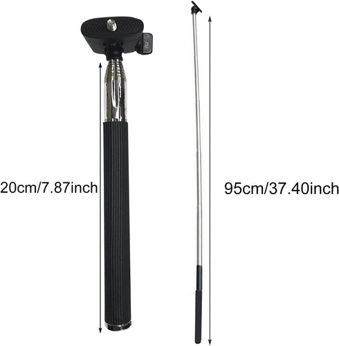 Qirvaten 37 Inch 360 Extendable Selfie Stick Phone Tripod Stand, Lightweight Photography Accessory Universal Rotation
