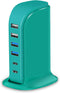 Upoy USB Charger Block, Charging Station for Multiple Devices, Power Strip Adapter for Phone, Tablet, Ear Buds with 5ft
