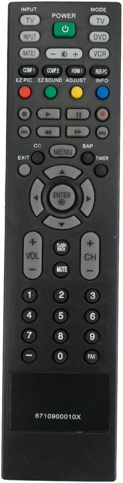 Replacement Remote Control 6710900010X for LG TV Models: 26LC2D, Z42P3, Z50P3, Z50PX3D, Z42PX3D, Z32LC2DA, Z37LC2DA,