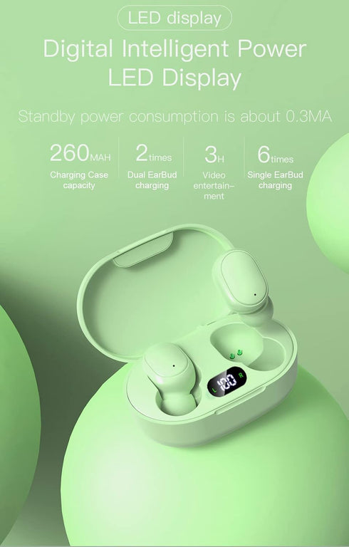 Acuvar Fully Wireless Bluetooth 5.0 Earbud Headphones, iPX4 Water & Sweat Proof, Touch Controls, Smart LCD Case