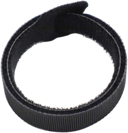 Eowpower 50 12 inches 1/2 inch Pieces Black x Reusable Cable Ties Microfiber Cloth Hook and Loop Straps Network Wire