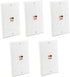 Premium Speaker Wall Plate - Speaker Wire Wall Plate Spring Loaded, Audio Wall Plate, Home Theater Wall Plate, Speaker Wall Plates for Home Theater Wall Mount Speakers - (5 Pack White)