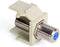 Leviton QuickPort F-Type Adapter, Nickel-Plated, 41084-FIF, Ivory