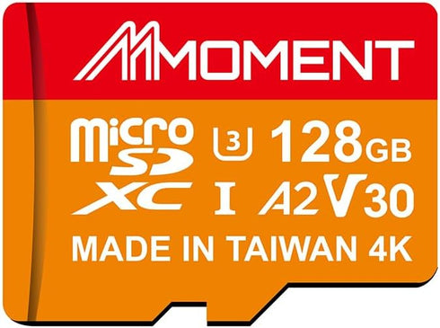 MMOMENT 128GB Micro SDXC Card MM23, A2, UHS-I, U3, V30, Class 10, Read Speed Up to 160 MB/s