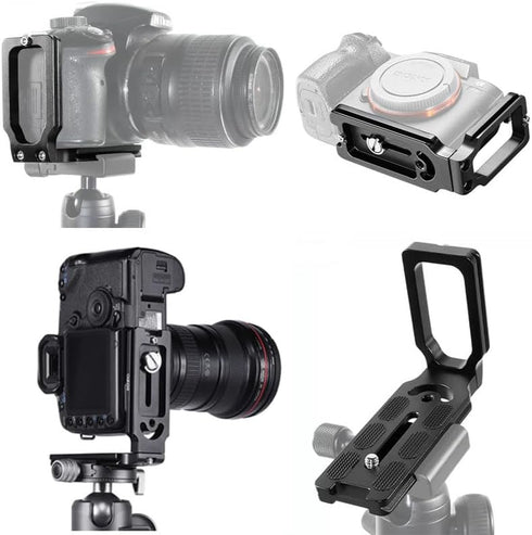 HuaerHui DSLR Camera L-Shaped Bracket Mount, Arca-Swiss Vertical Horizontal Switching Quick Release Plate for Canon