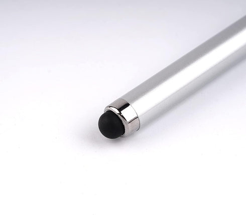 Metal Multi-Function Pen, Touch Screen Stylus, Flashlight with White Light, Creative Gifts (2 Silver)