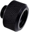 Alphacool 17264 Eiszapfen 16mm HardTube Compression Fitting - G1/4 Knurled Deep Black Water Cooling Fittings