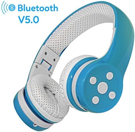 Kids Wireless Headphones, Bluetooth 5.0, 15 Hours Play, 93db Volume Limited with Built-in Mic for School