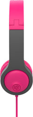 JLab JBuddies Folding Kids Wired Headphones Gen 2, Pink/Grey, Toddler Headphones, Noise Isolation, Volume Limiting