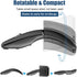 Foldable Arc Wireless Mouse, Silent Click Bluetooth 2.4GHz Dual Modes, Portable Curved Mouse for Home, Office, Travel
