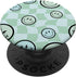 PopSockets Standard PopGrip, Green Mint Retro Twisted Swirl Happy Smiling Face Checkered