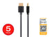 Monoprice High Speed HDMI Cable, Certified Premium, 4K@60Hz, HDR, 18Gbps, 6 Feet, Black - Ultra Slim Series
