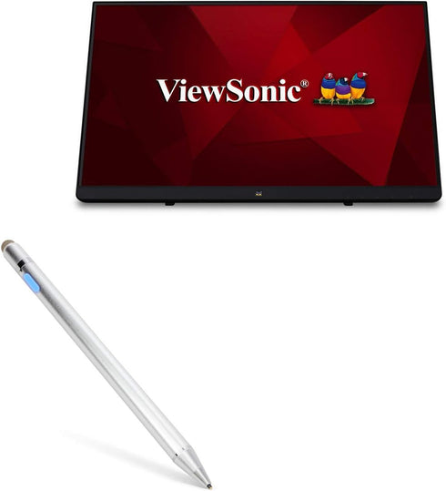 BoxWave AccuPoint Active Stylus Pen for Viewsonic TD2230 (22") - Metallic Silver, Ultra Fine Tip
