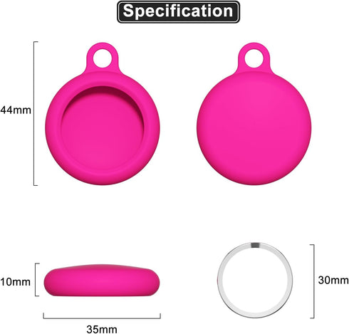 oakxco Silicone Airtag Keychain, Airtag Holder with Key Ring, Cute Accessories for Kids, Luggage, Car, Waterproof