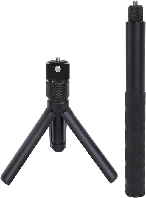 Serounder 47in 6.9in 1/4 X4 X3 X2 Invisible Selfie Stick, Time Tripod Camera Selfie Stick with Screw Extendable