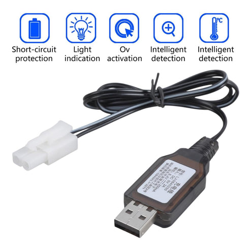 generic 8.4V USB Charging Cable Featuring LED Indicators for Remotes Control Car Batteries Overcharge Overheats